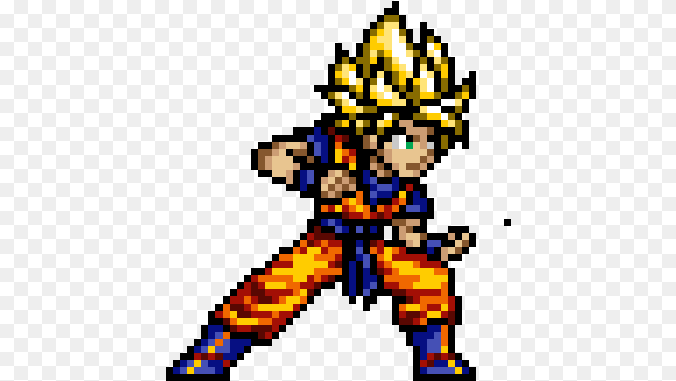 Hd Super Saiyan Goku Pixel Art Dragon Ball Goku Pixel Art, Person Free Png Download