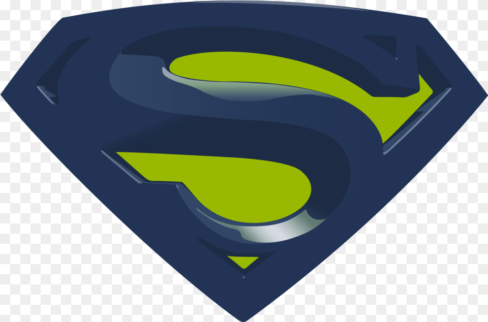 Download Hd Superman Logo Superman Logo In Green Superman Logo Blue And Green, Guitar, Musical Instrument, Plectrum Png