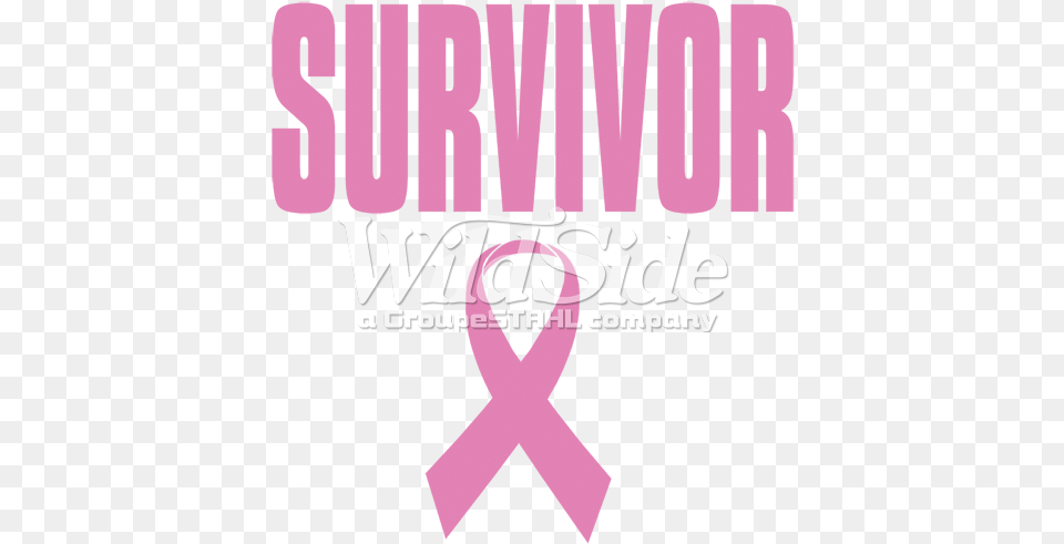 Download Hd Survivor Pink Ribbon Breast Cancer Survivor Graphic Design, Purple, Advertisement, Poster, Publication Png Image