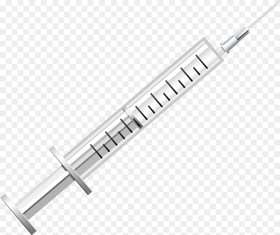 Download Hd Syringe Hypodermic Needle White Syringe, Injection, Blade, Dagger, Knife Png Image