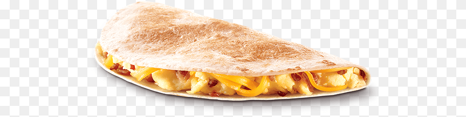 Download Hd Taco Bell Quidia Omelette, Bread, Food, Pita, Hot Dog Free Png