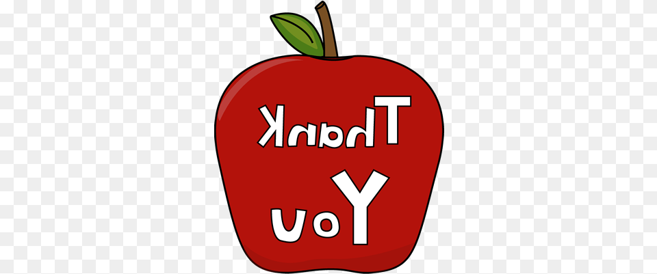 Download Hd Thank You Apple Clip Art Image Clip Art, Food, Fruit, Plant, Produce Free Transparent Png