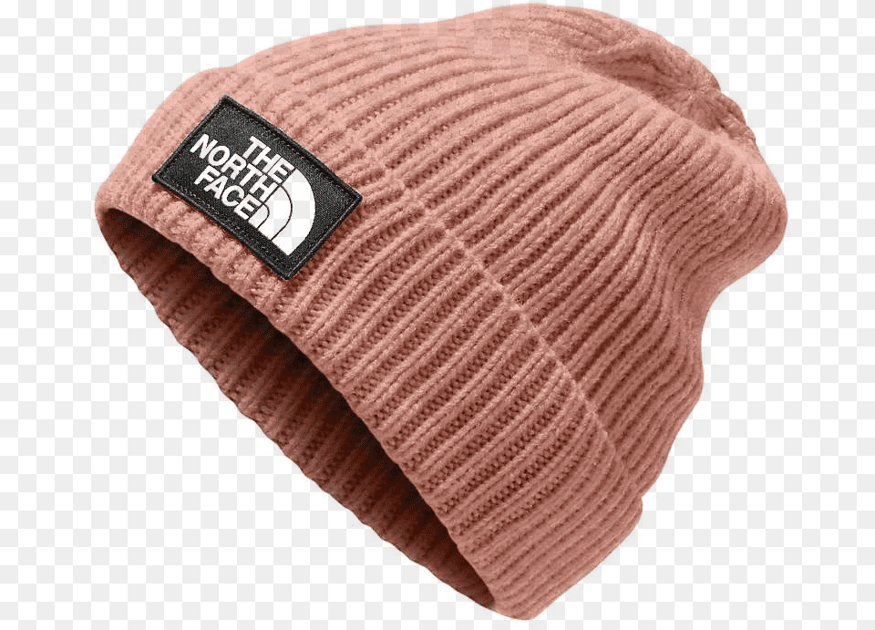 Download Hd The North Face Logo Box Cuf Beanie The North North Face Red Beanie, Cap, Clothing, Hat, Glove Free Transparent Png