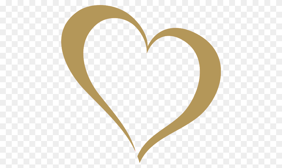 Download Hd Thick Light Gold Heart Gold Heart Outline Clipart Png Image