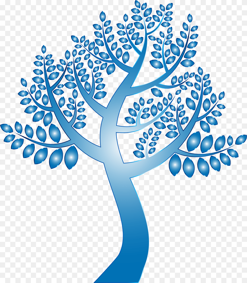 Download Hd This Icons Design Of Simple Prismatic Blue Tree No Background, Pattern, Accessories, Fractal, Ornament Free Png