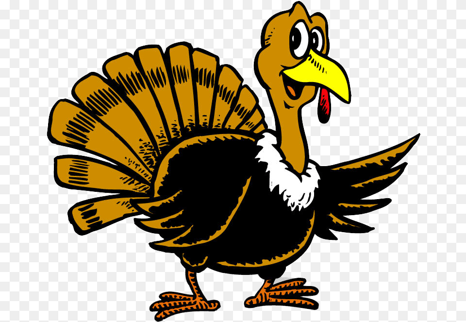 Hd Turkey Clipart Basketball Thanksgiving Turkey Cartoon Clipart, Animal, Beak, Bird, Fowl Free Png Download