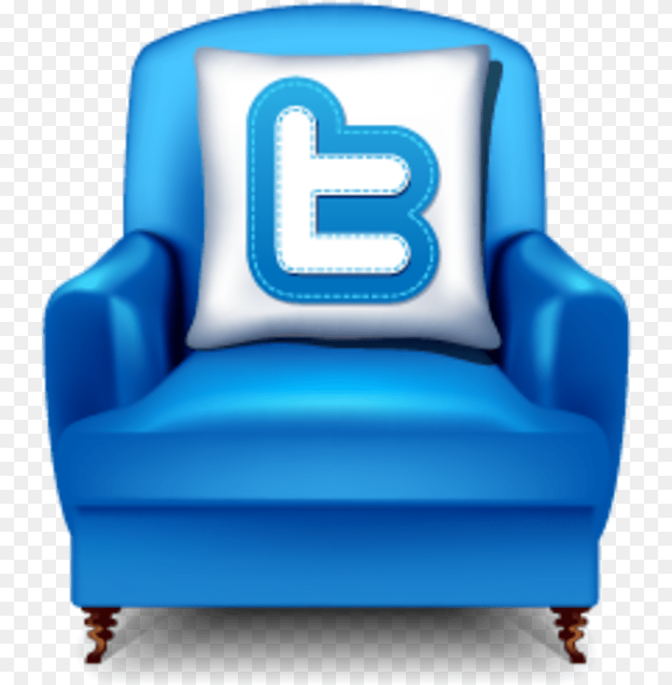 Download Hd Twitter App Logo Vector Icono Twitter 3d Icona Twitter 3d, Furniture, Chair, Armchair Png