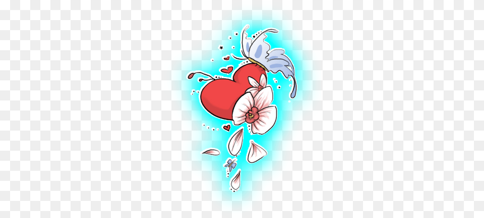 Download Hd Two Hearts One Love Tattoo Designs Of Heart Girly, Flower, Petal, Plant, Baby Png