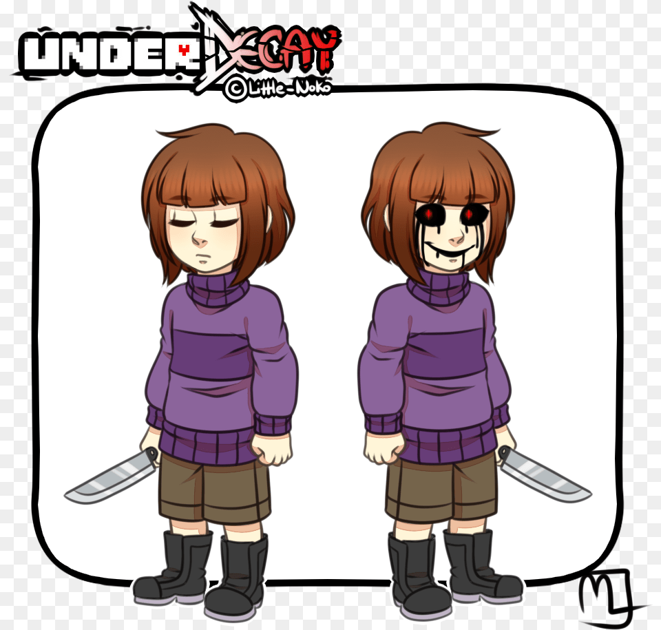 Download Hd Underdecay Frisk Underdecay Chara Waterfall Echo Flower Undertale Aus Flower, Book, Publication, Comics, Baby Free Transparent Png
