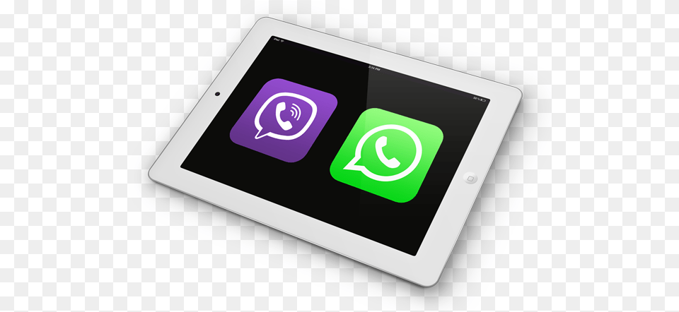 Download Hd Viber And Whatsapp Telegram Mobile Phone Viber Whatsapp, Computer, Electronics, Tablet Computer Png Image