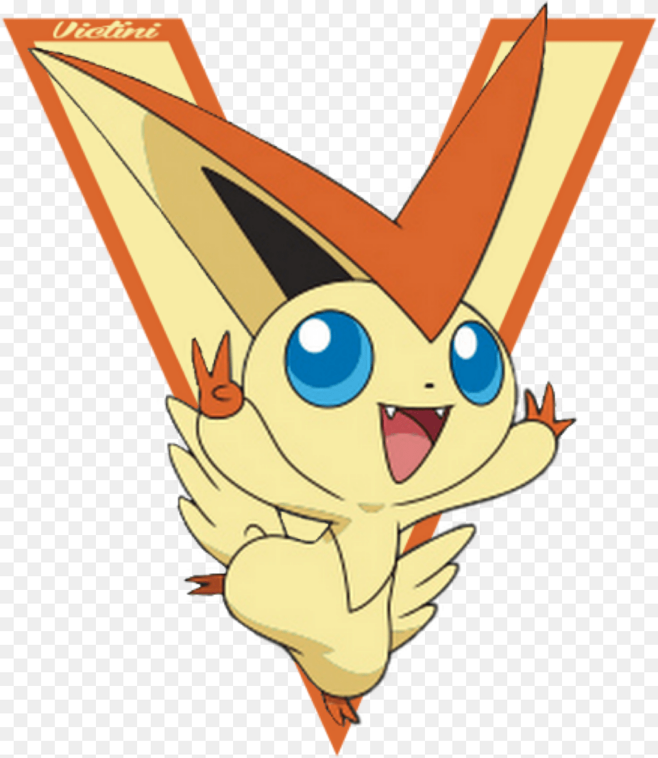 Download Hd Victini Pokemon Go Victini Pokemon, Cartoon, Animal, Fish, Sea Life Free Transparent Png