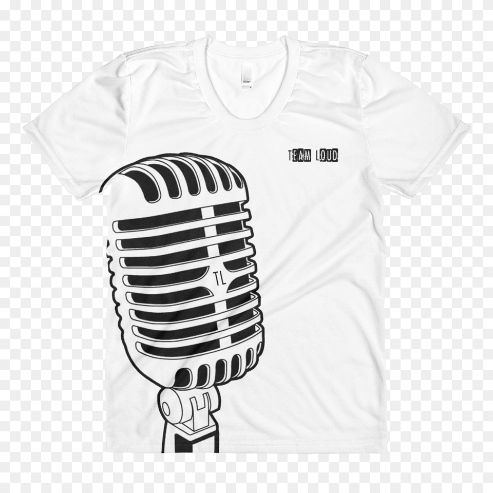 Hd Vintage Microphone Womenu0027s T Shirt Microphone Transparent Vintage Mic, Clothing, Electrical Device, T-shirt Free Png Download
