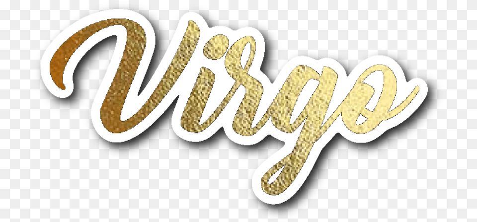 Download Hd Virgo Gold Lettering Vinyl Sticker Zodiac Stickers Virgo, Animal, Reptile, Snake, Text Free Transparent Png