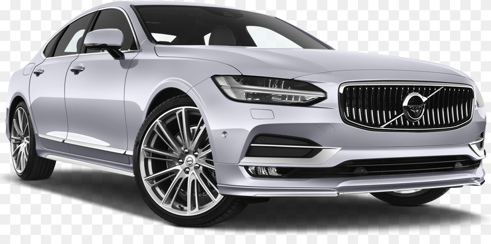 Download Hd Volvo S90 Company Car Front View Transparent Volvo S90, Sedan, Vehicle, Transportation, Tire Free Png