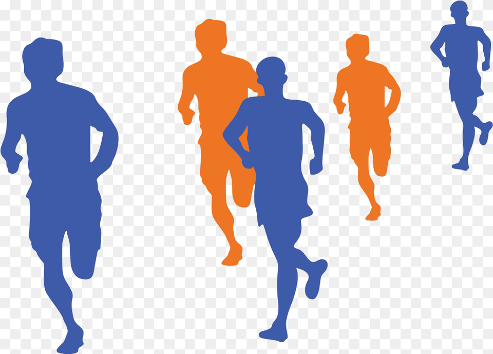 Download Hd Walk Running Finish Line Get Running Silhouette Hd, Chart, Plot, Adult, Male Png Image