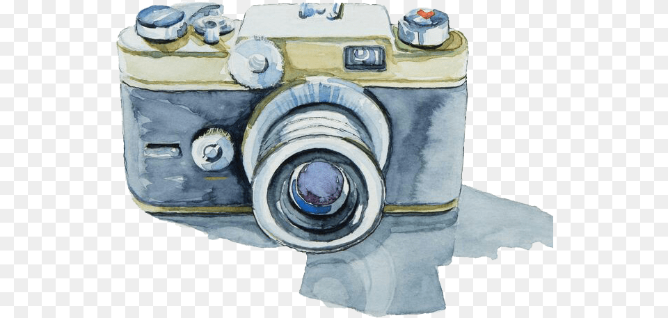 Download Hd Watercolor Cactus Camera Painting, Electronics, Digital Camera, Fire Hydrant, Hydrant Png Image
