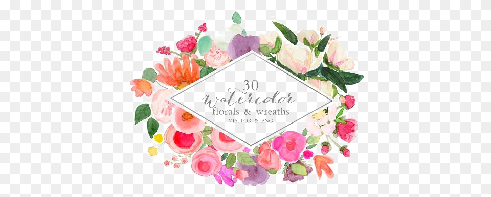 Download Hd Watercolor Vector Image Vector Clipart Watercolor Flowers, Art, Mail, Greeting Card, Graphics Png