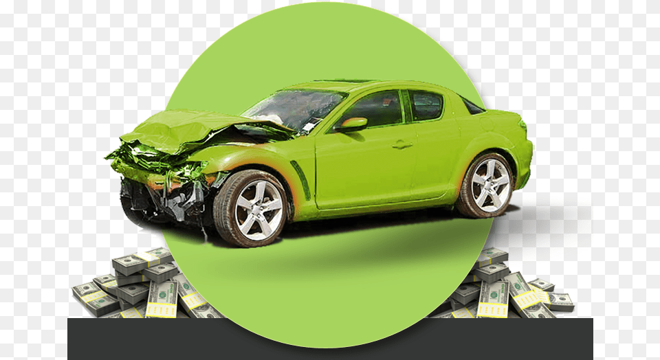 Download Hd We Buy Junk Cars Crash Car White Background Wrecked Cars, Wheel, Spoke, Transportation, Machine Png Image