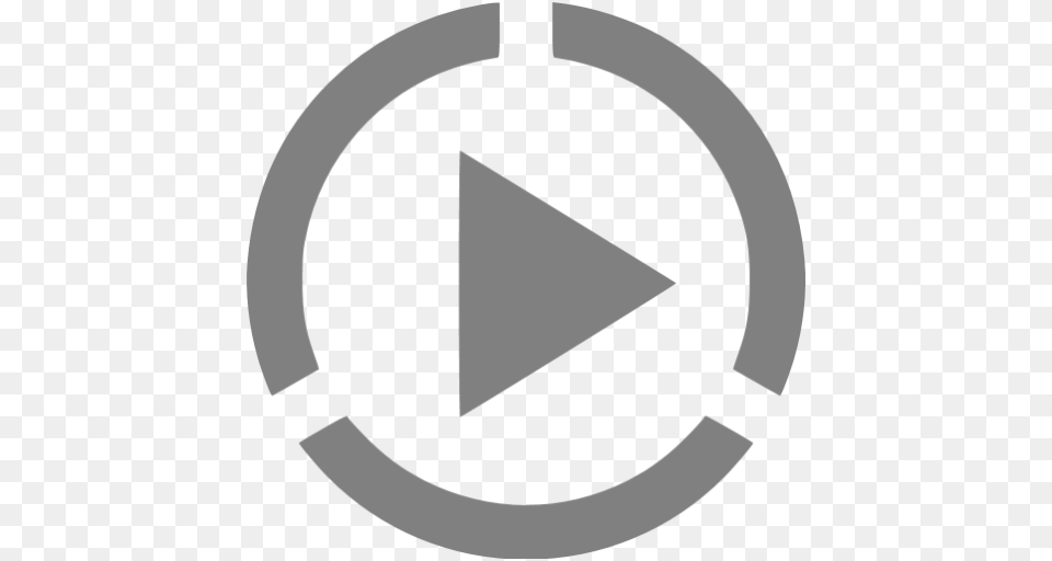 Download Hd White Play Play Video Icon White White Circle Grey Outline, Symbol Png Image