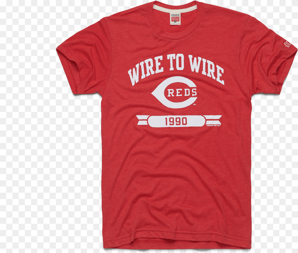 Hd Wire To Reds Cincinnati Ohio Retro Baseball Cincinnati Reds, Clothing, Shirt, T-shirt Free Png Download