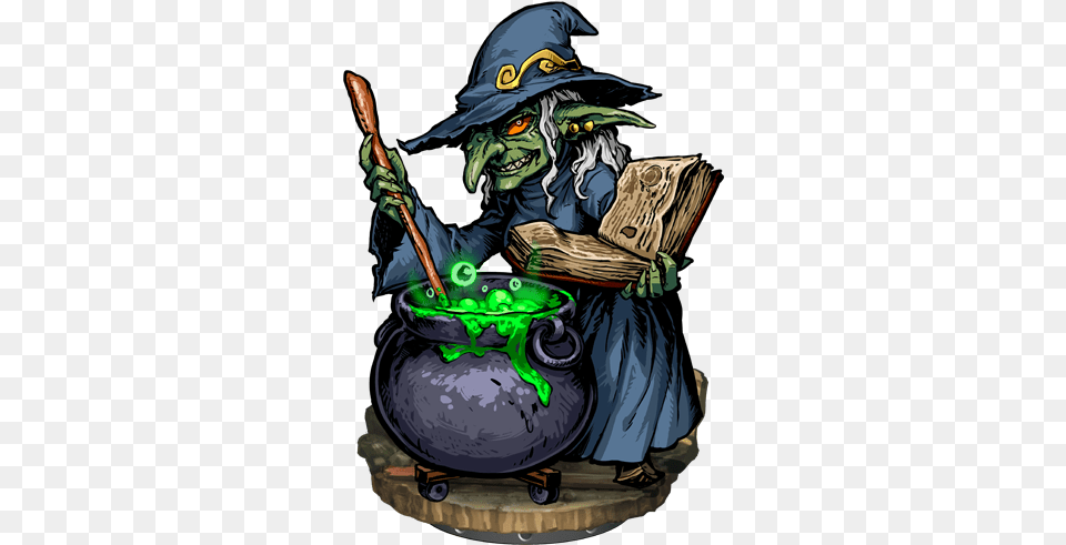 Download Hd Witch And Cauldron Cauldron Witch, Adult, Male, Man, Person Png Image