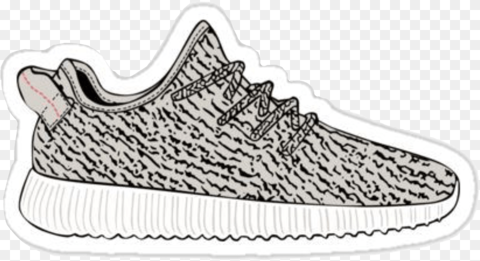 Download Hd Yeezy Shoes Tumblr Grey Shoe Freetoedit Shoes Line Art, Clothing, Footwear, Sneaker Free Transparent Png