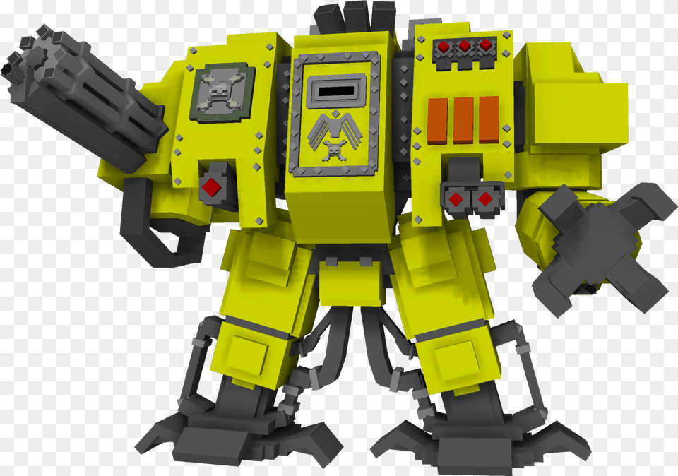 Download Hd Yellow Generic Dreadnought Warhammer 40k Space Warhammer 40k Space Marines Dreadnought, Robot, Toy Free Transparent Png