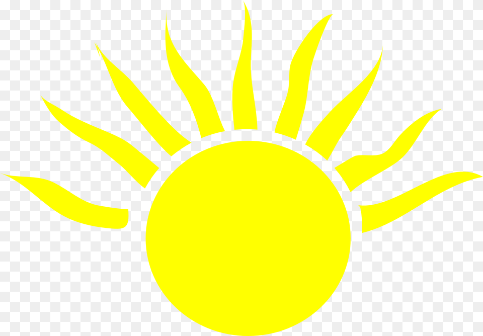 Download Hd Yellow Sun Light Half Bright Shine Mitad Cartoon Sun Black Background, Nature, Outdoors, Sky, Logo Png