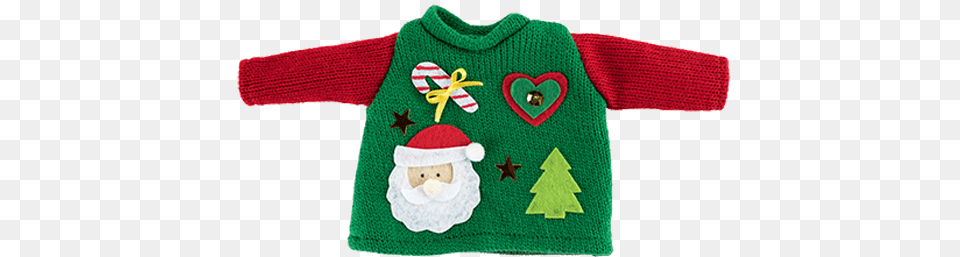 Download Hd Yule Ugly Christmas Sweater Transparent Santa Claus, Applique, Pattern, Clothing, Knitwear Png Image