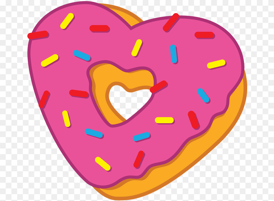 Download Heart Clipart Donut Donut Heart Clipart, Food, Sweets, Birthday Cake, Cake Free Png