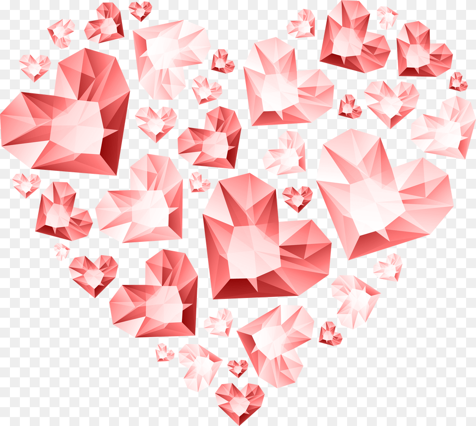 Download Heart Diamond Of Hearts Transparent Red Hert Png