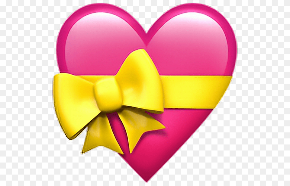 Download Heart Emoji Ios Emojipedia Heart With Bow Emoji, Accessories, Formal Wear, Tie, Balloon Png