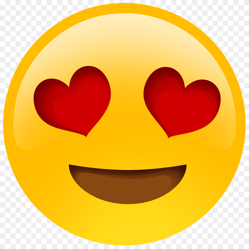 Download Heart Eyes Emoji Emoji Heart Eyes, Logo Png Image