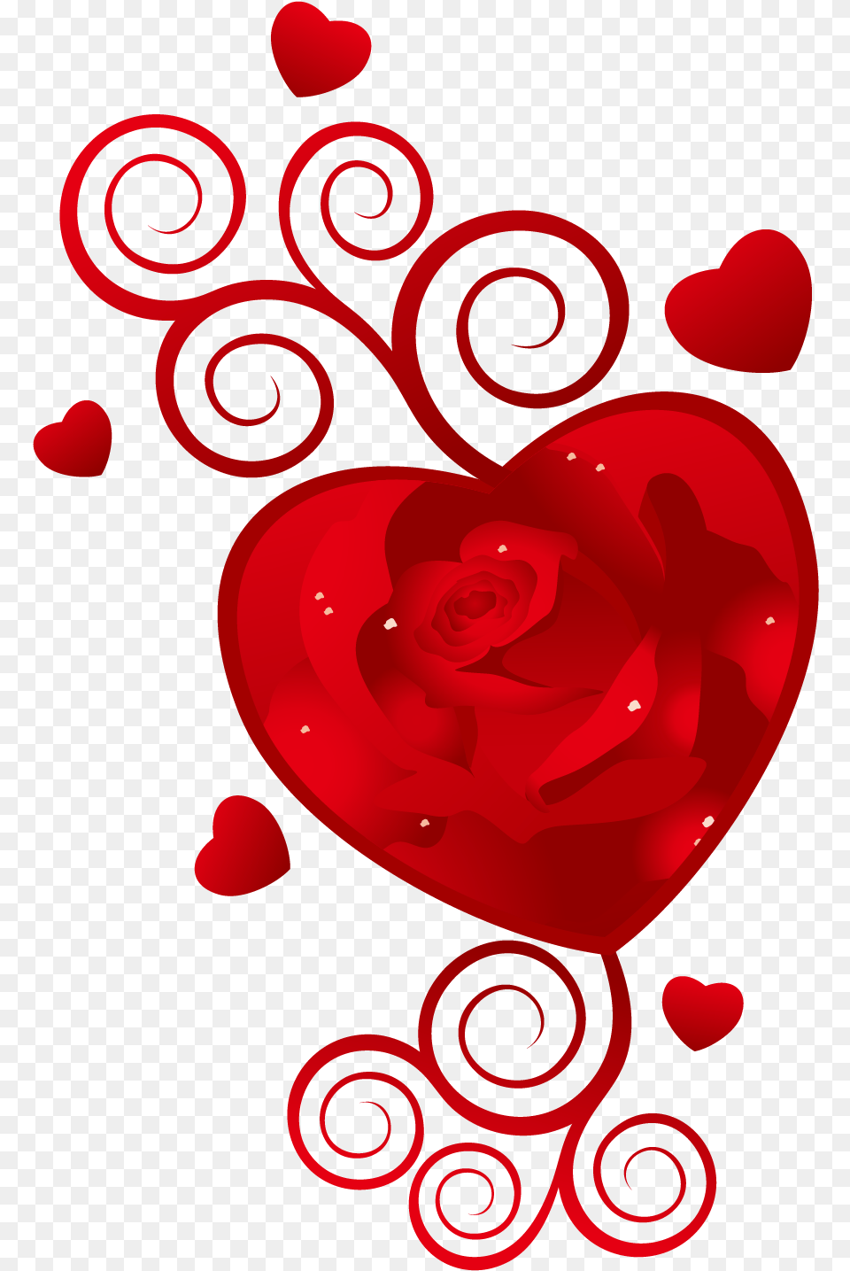 Download Heart February 14 Wish Valentines Vector Rose Good Morning Happy Valentine Day 2020, Flower, Plant, Art, Graphics Png Image