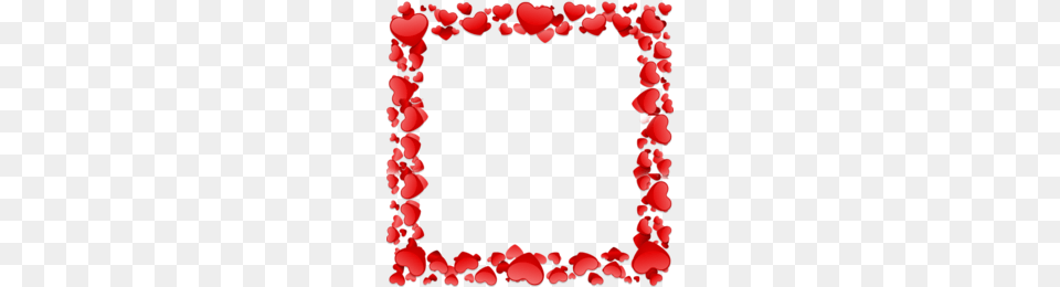 Heart Frame Clipart Borders And Frames Heart Clip Art, Flower, Petal, Plant, Rose Free Png Download