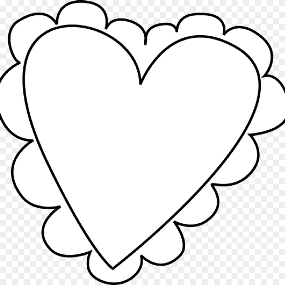 Download Heart Freeuse Black And Valentine Heart Clipart Black And White, Stencil Free Png