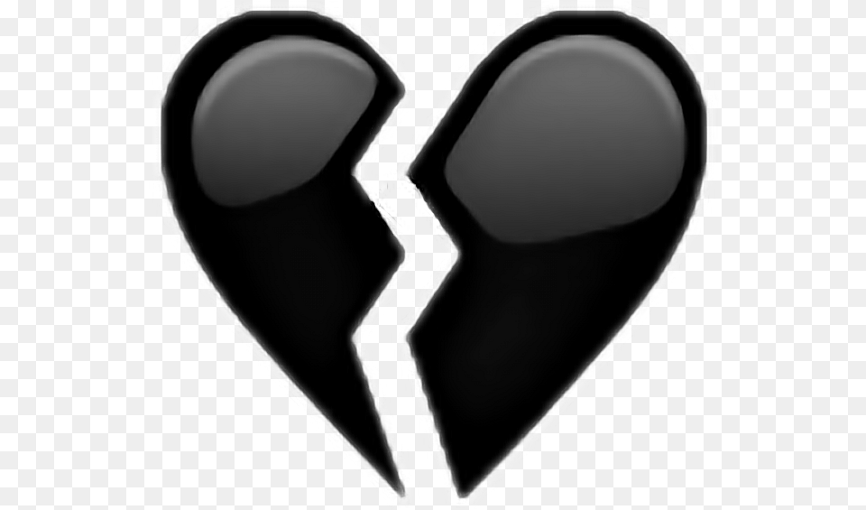 Download Heart Heartbroken Black Color Emoji Faces Anime Black Broken Heart Emoji Png