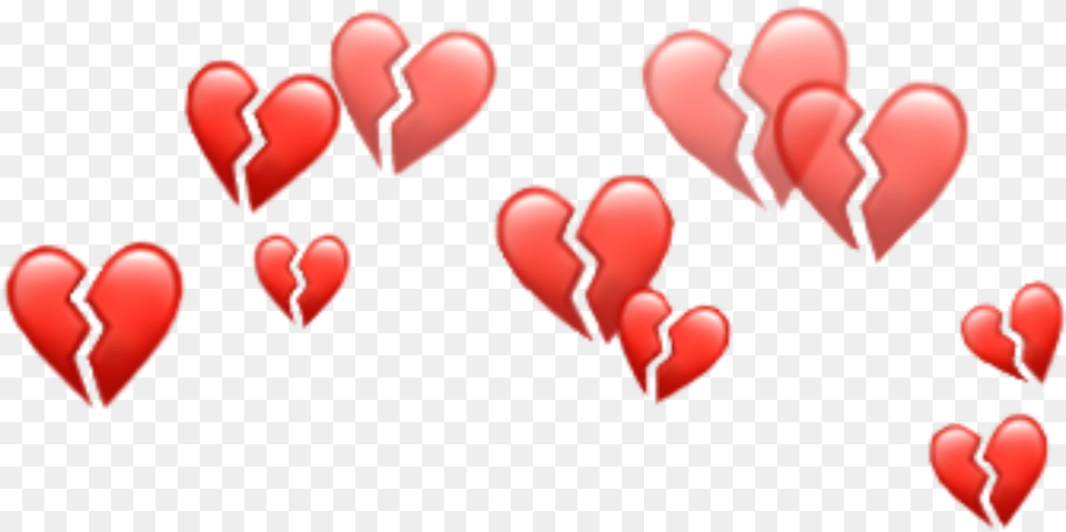 Heart Hearts Emoji Emojis Crown Red Tumblr Broken Heart Emoji, Dynamite, Weapon Free Png Download