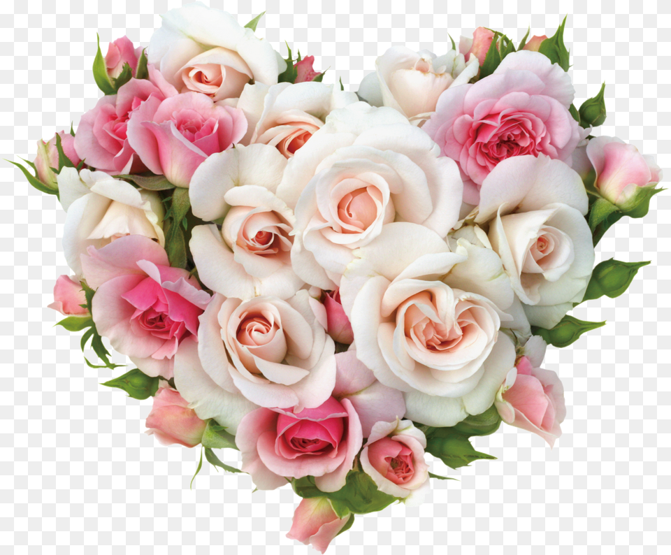 Download Heart Shaped Flower Decoration Vector Pink And Pink Flower Bouquet Free Png