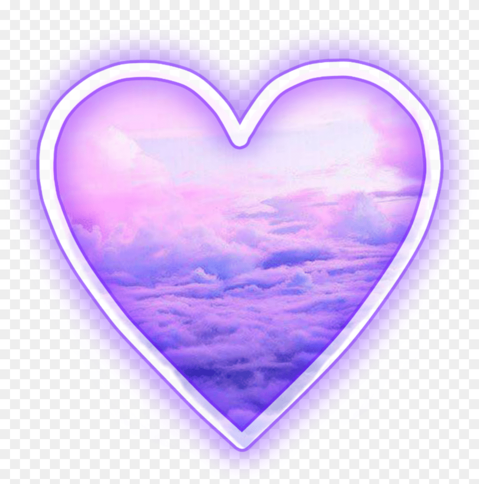 Download Heart Tumblr Clouds Purple Anime Anime Heart Png