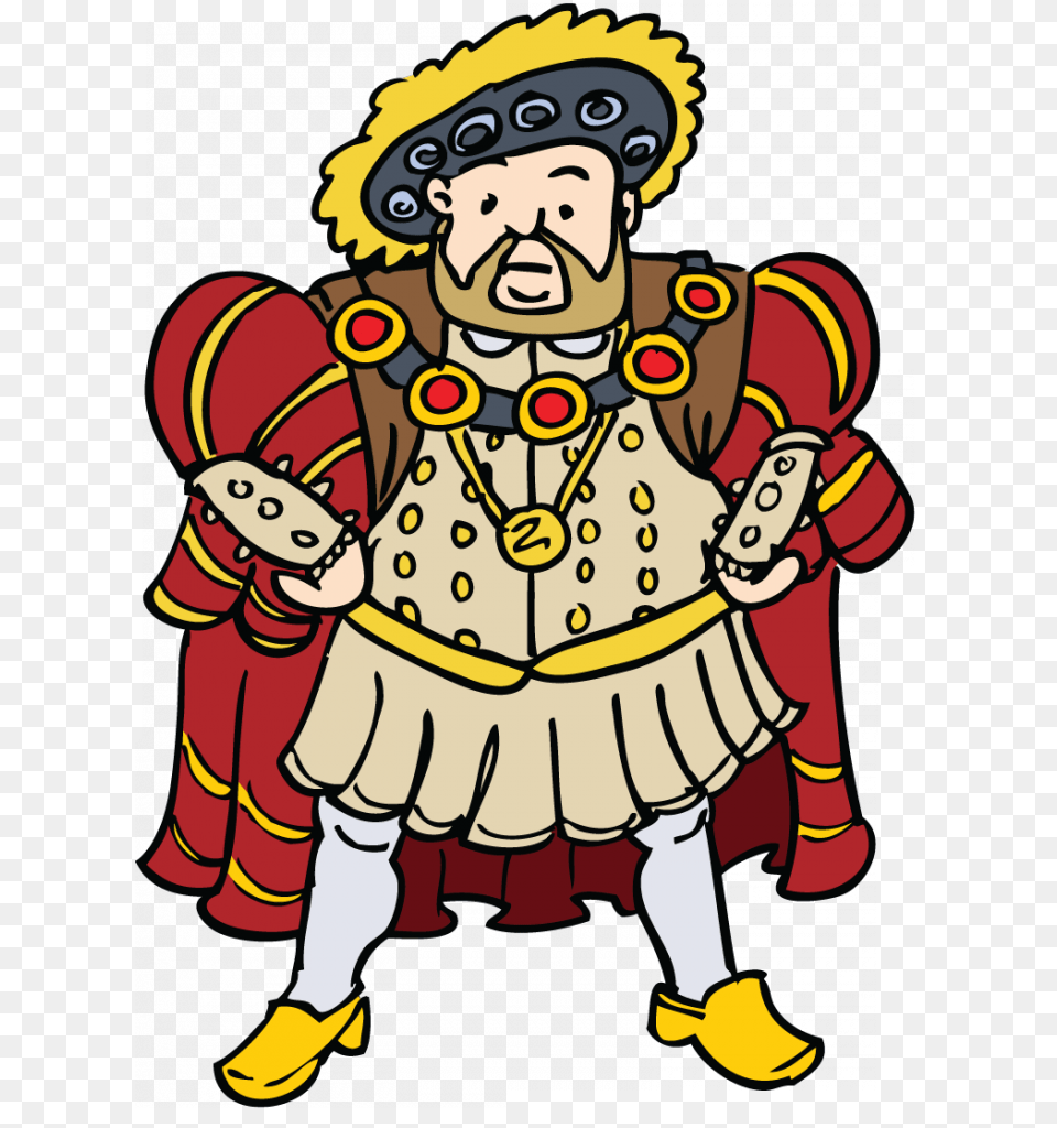 Henry 8 Clipart Henry Viii House Of Tudor Henry The 8th Cartoon, Baby, Person, Clothing, Costume Free Png Download