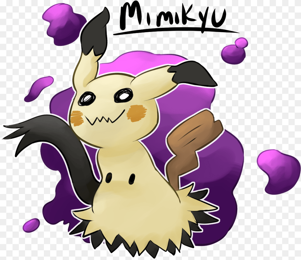 Here Comes Mimikyu Cartoon, Purple, Animal, Mammal, Rabbit Free Png Download