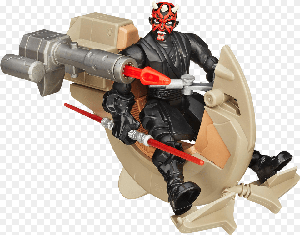 Download Hero Mashers Speeder Bike With Darth Maul Star Hasbro Star Wars Darth Maul, Device, Screwdriver, Tool Free Png