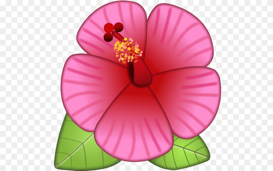 Download Hibiscus Flower Emoji Image In Emoji Island, Petal, Plant, Anther, Chandelier Png