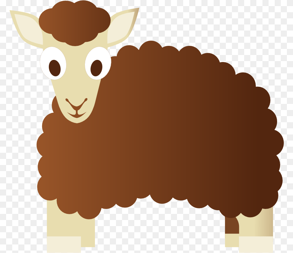 Download High Quality Sheep Images Cartoon Pic Of A Brown Sheep, Animal, Livestock, Mammal, Pig Free Transparent Png