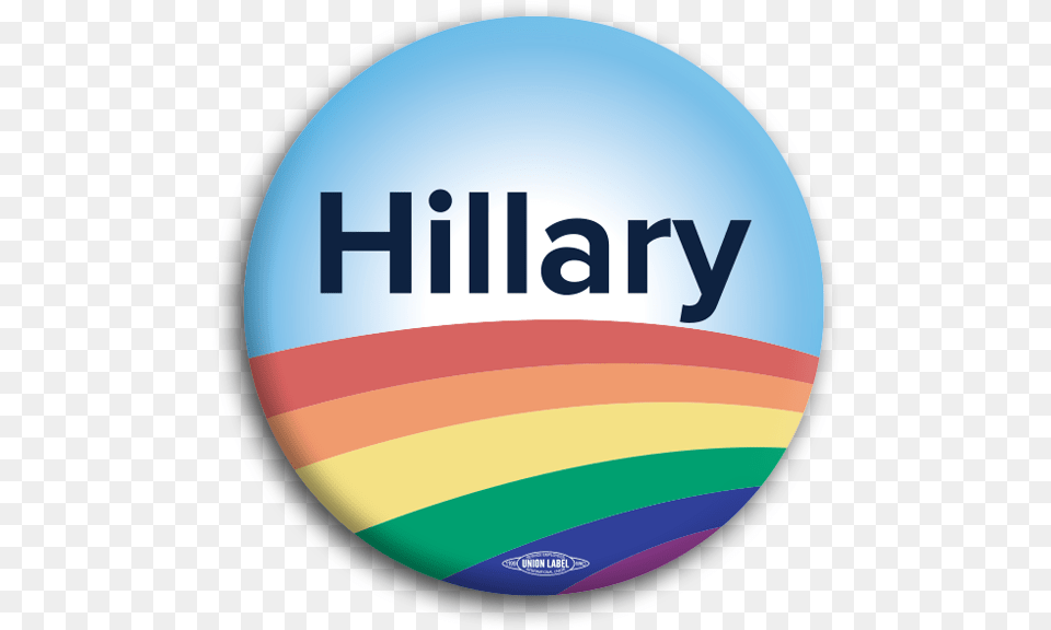 Download Hillary Rainbow Button Hillary Clinton Full Circle, Badge, Logo, Sphere, Symbol Png Image