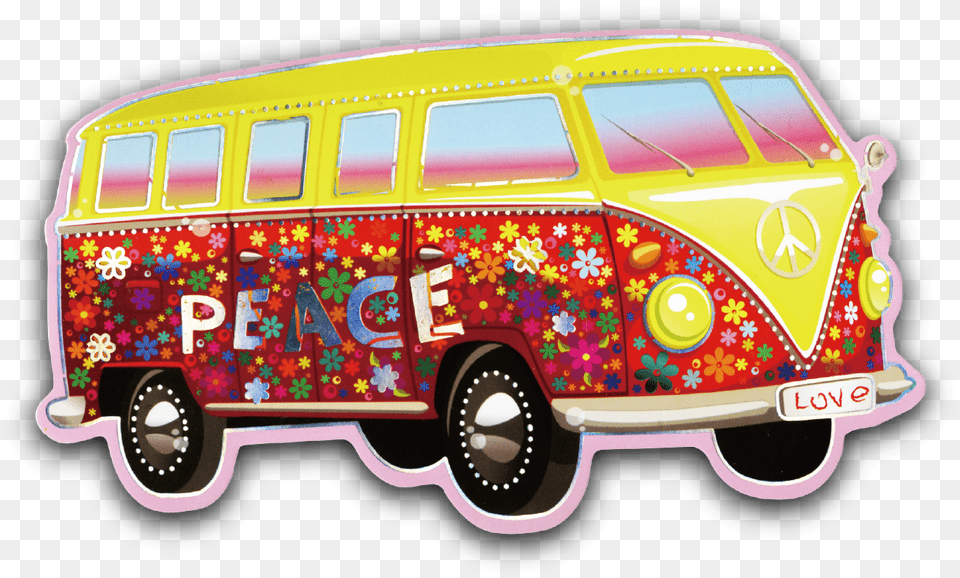 Hippie Bus Picture Black And White Stock Vintage Car Van Type, Transportation, Vehicle, Machine, Wheel Free Png Download