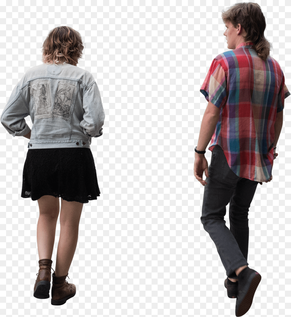 Hipsterswalkingback Person Back Walking People Walking Hipster, Clothing, Long Sleeve, Blouse, Sleeve Free Png Download