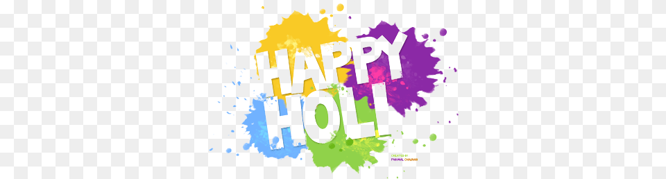 Download Holi Color Transparent And Clipart Happy Holi Text, Art, Graphics, Purple, People Free Png