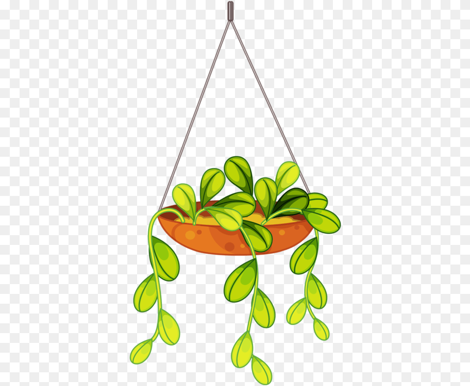 Home Clipart Hanging Plants Potted Flower Drawing Of Hanging Plants, Plant, Potted Plant, Chandelier, Lamp Free Png Download